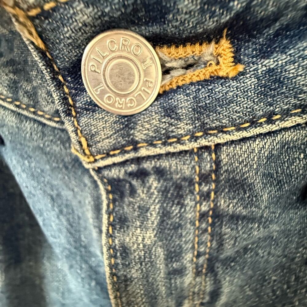 Anthropologie Joey High Rise Straight Jeans Sz 26 Blue Denim Baggy Jeans Pilcro - Picture 8 of 8